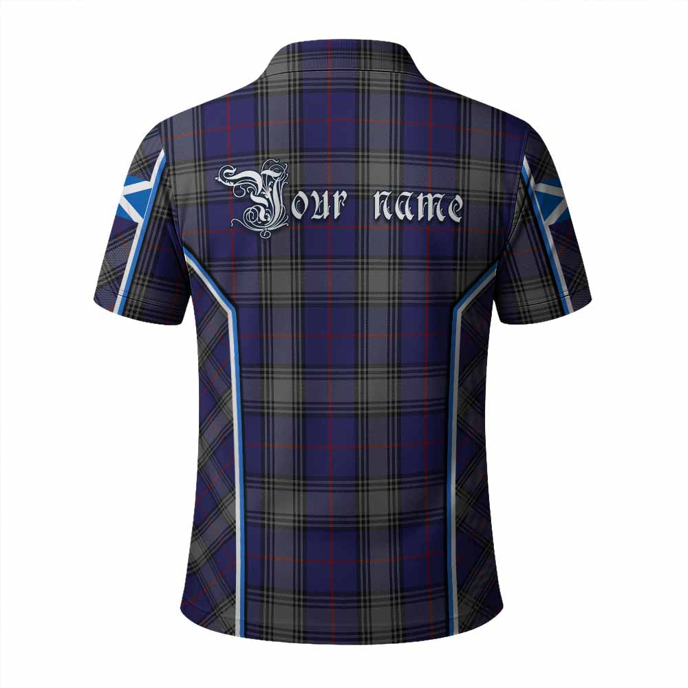 Kinnaird Tartan Crest Polo Shirt Scotland Coat of Arm Flag Style - Tartan Vibes Clothing
