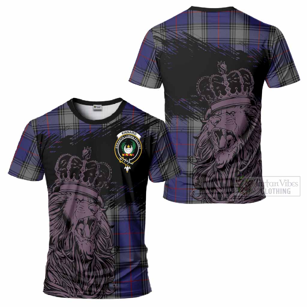 Kinnaird Tartan Crest T-Shirt Crowned Lion Heritage Style