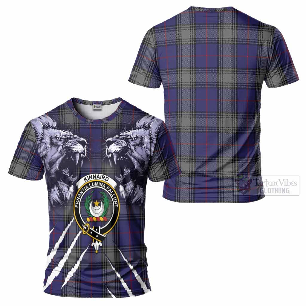Kinnaird Tartan Crest T-Shirt Ferocious Lion Style