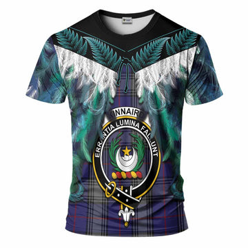 Kinnaird Tartan Crest T-Shirt New Zealand Maori Korowai Cloak