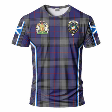 Kinnaird Tartan Crest T-shirt Scotland Coat of Arm Flag Style - Tartan Vibes Clothing