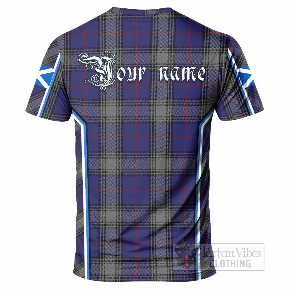 Kinnaird Tartan Crest T-shirt Scotland Coat of Arm Flag Style - Tartan Vibes Clothing