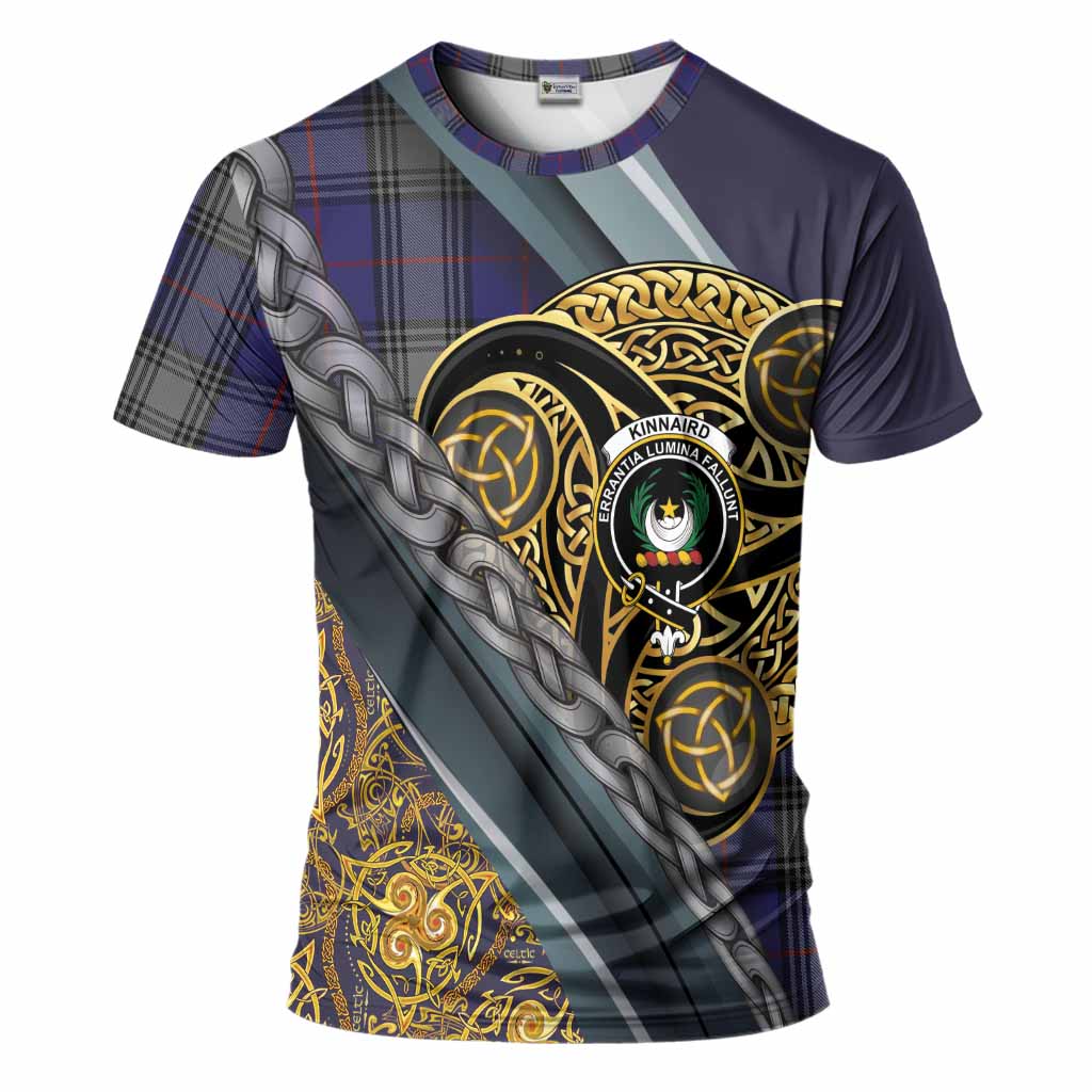 Kinnaird Tartan Crest T-Shirt Scottish Triskele Celtic