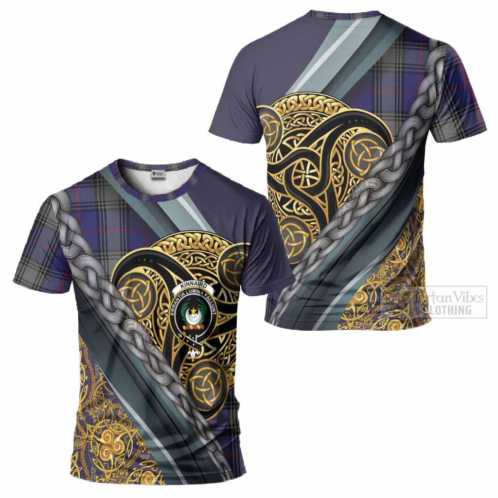 Kinnaird Tartan Crest T-Shirt Scottish Triskele Celtic