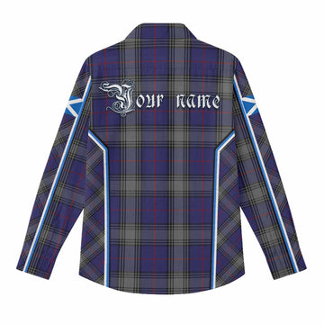 Kinnaird Tartan Crest Women Casual Shirt Scotland Coat of Arm Flag Style - Tartan Vibes Clothing