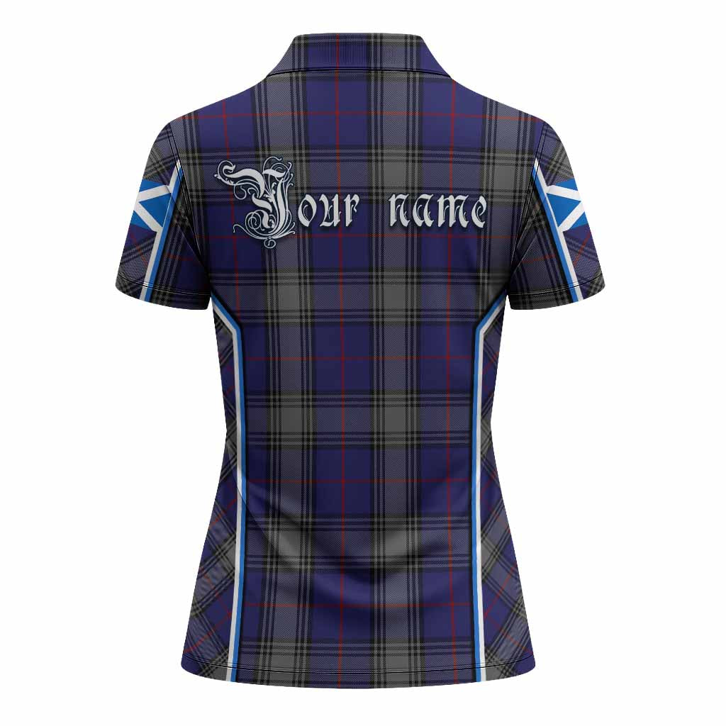 Kinnaird Tartan Crest Women's Polo Shirt Scotland Coat of Arm Flag Style - Tartan Vibes Clothing