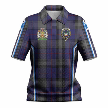 Kinnaird Tartan Crest Women’s Polo Sweater Top Scotland Coat of Arm Flag Style