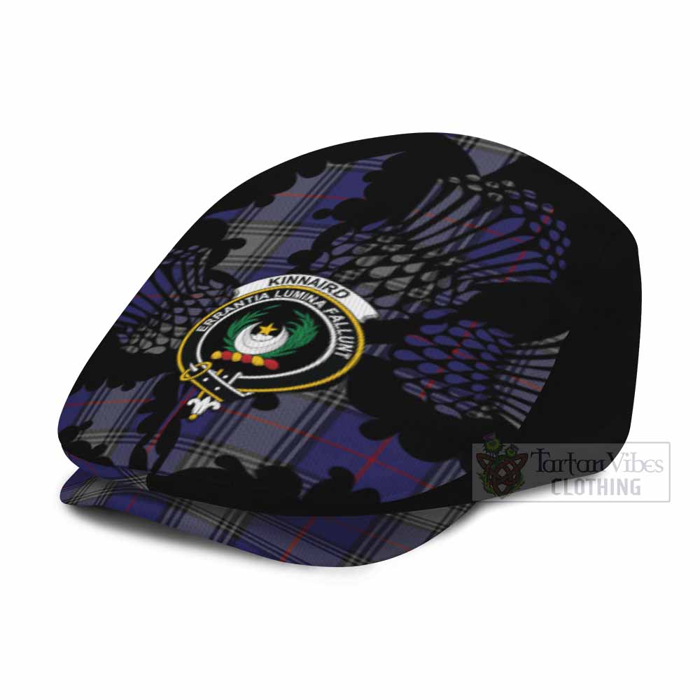 Kinnaird Tartan Family Crest Flat Cap, Jeff Cap Scotland Thistle Floral