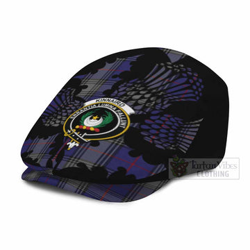 Kinnaird Tartan Family Crest Flat Cap, Jeff Cap Scotland Thistle Floral