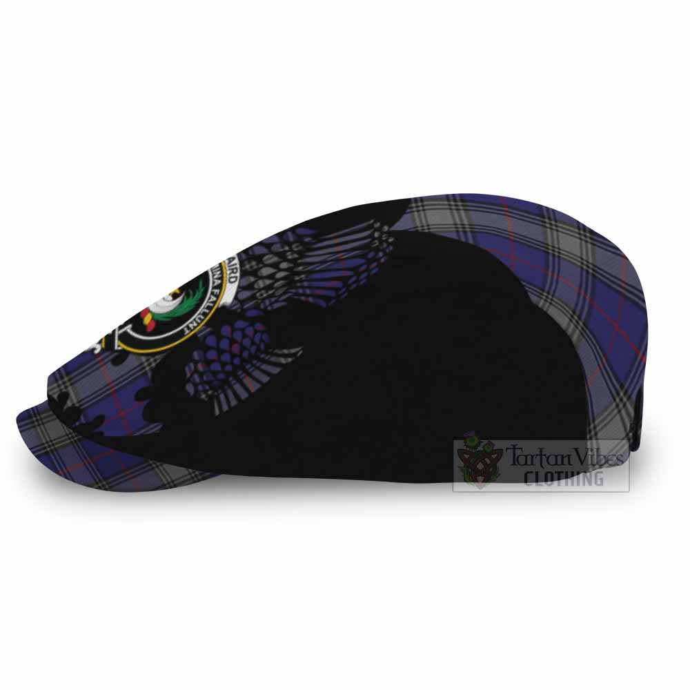 Kinnaird Tartan Family Crest Flat Cap, Jeff Cap Scotland Thistle Floral