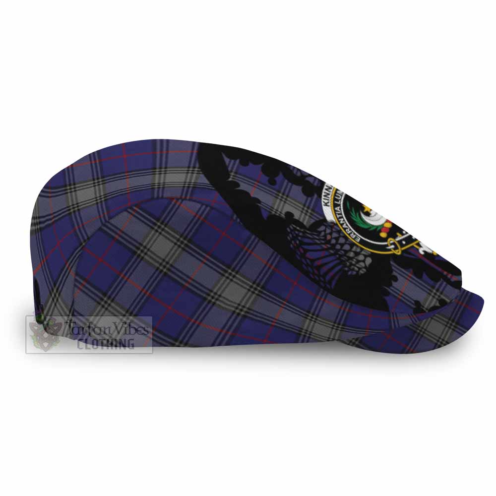 Kinnaird Tartan Family Crest Flat Cap, Jeff Cap Scotland Thistle Floral
