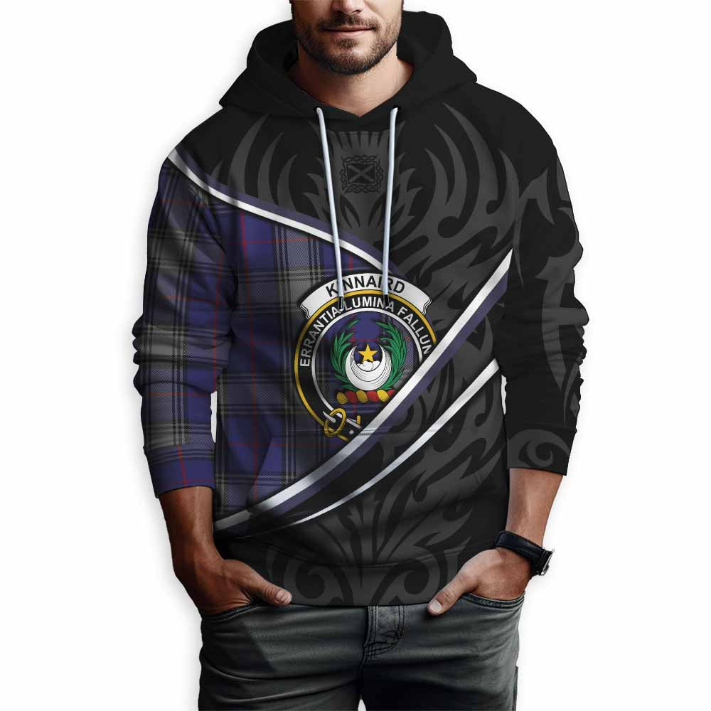 Kinnaird Tartan Family Crest Hoodie Celtic Scottish Thistle Floral - Tartan Vibes Clothing