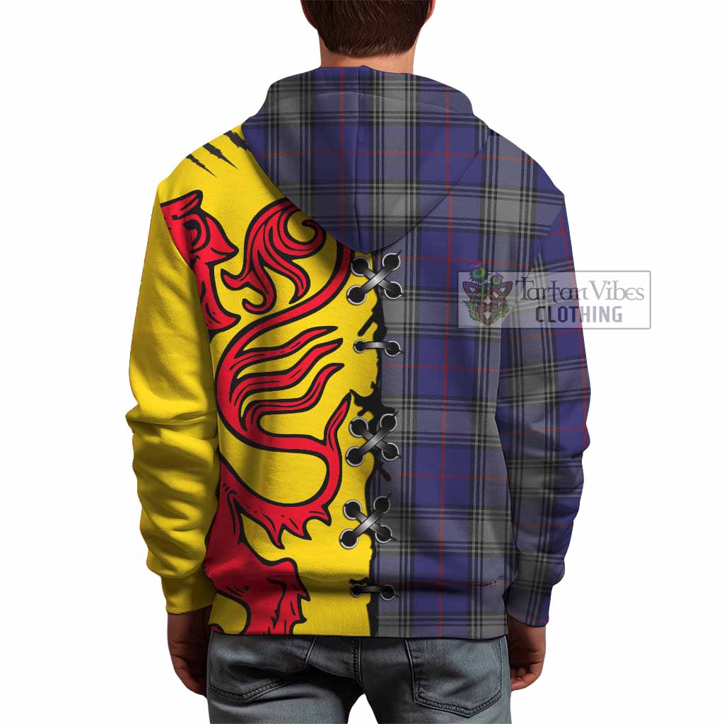 Kinnaird Tartan Family Crest Hoodie Lion Rampant Honor - Tartan Vibes Clothing