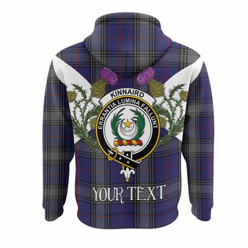 Kinnaird Tartan Family Crest Hoodie Scottish Burns Night Thistle Floral
