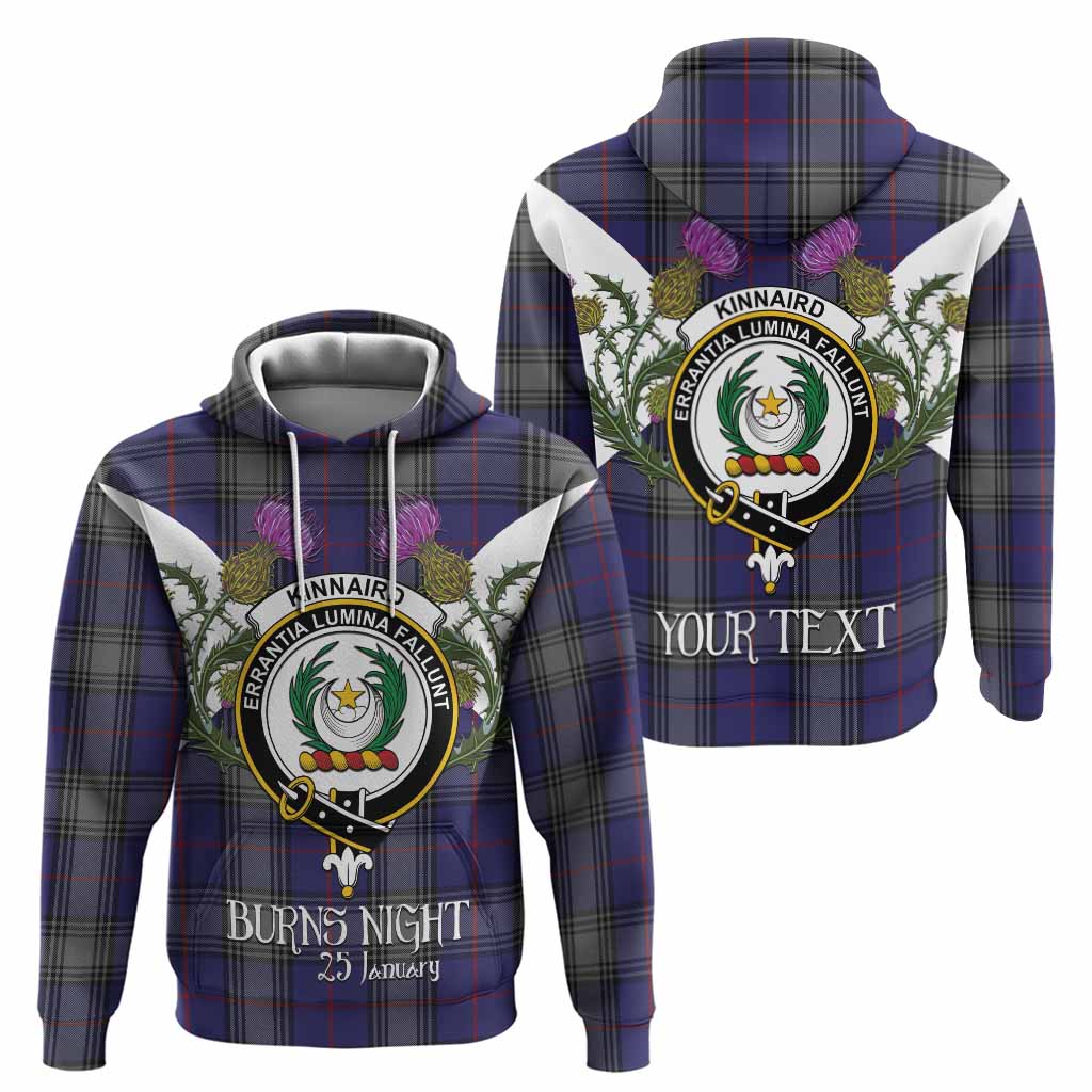 Kinnaird Tartan Family Crest Hoodie Scottish Burns Night Thistle Floral