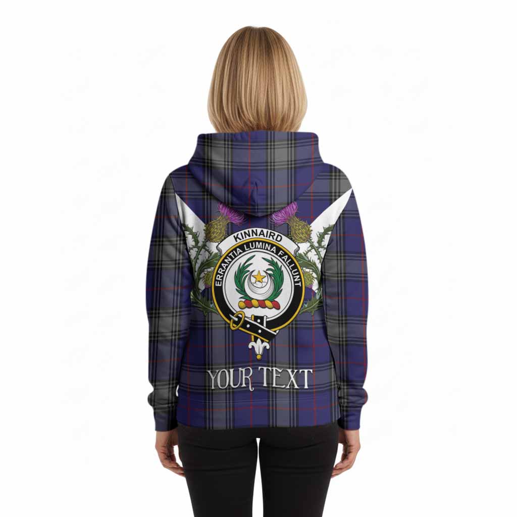 Kinnaird Tartan Family Crest Hoodie Scottish Burns Night Thistle Floral