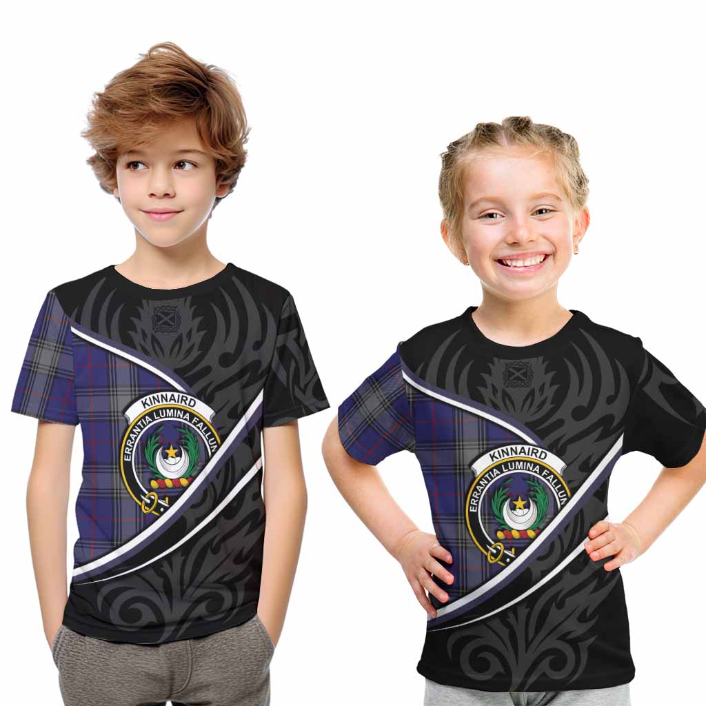 Kinnaird Tartan Family Crest Kid T-shirt Celtic Scottish Thistle Floral - Tartan Vibes Clothing