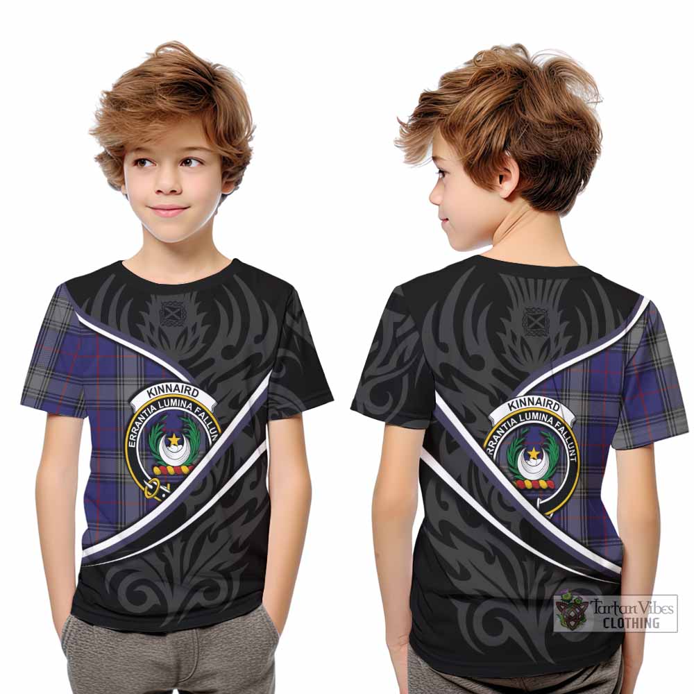 Kinnaird Tartan Family Crest Kid T-shirt Celtic Scottish Thistle Floral - Tartan Vibes Clothing