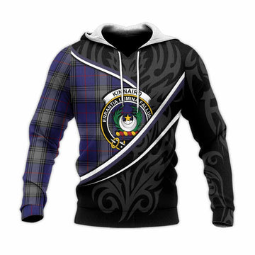 Kinnaird Tartan Family Crest Knitted Hoodie Celtic Scottish Thistle Floral