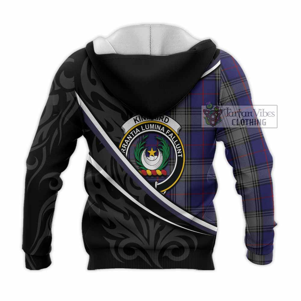 Kinnaird Tartan Family Crest Knitted Hoodie Celtic Scottish Thistle Floral - Tartan Vibes Clothing