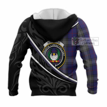 Kinnaird Tartan Family Crest Knitted Hoodie Celtic Scottish Thistle Floral