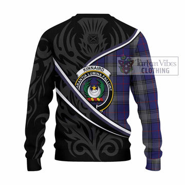 Kinnaird Tartan Family Crest Knitted Sweater Celtic Scottish Thistle Floral - Tartan Vibes Clothing