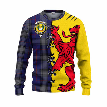 Kinnaird Tartan Family Crest Knitted Sweater Lion Rampant Honor - Tartan Vibes Clothing