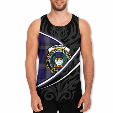 Kinnaird Tartan Family Crest Men Tank Top Celtic Scottish Thistle Floral