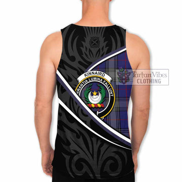 Kinnaird Tartan Family Crest Men Tank Top Celtic Scottish Thistle Floral