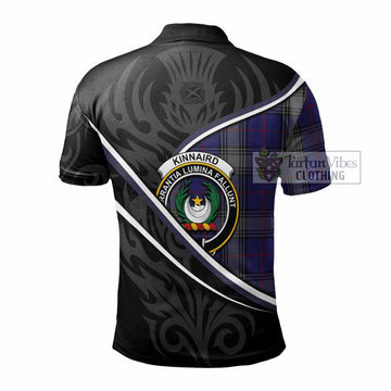 Kinnaird Tartan Family Crest Polo Shirt Celtic Scottish Thistle Floral