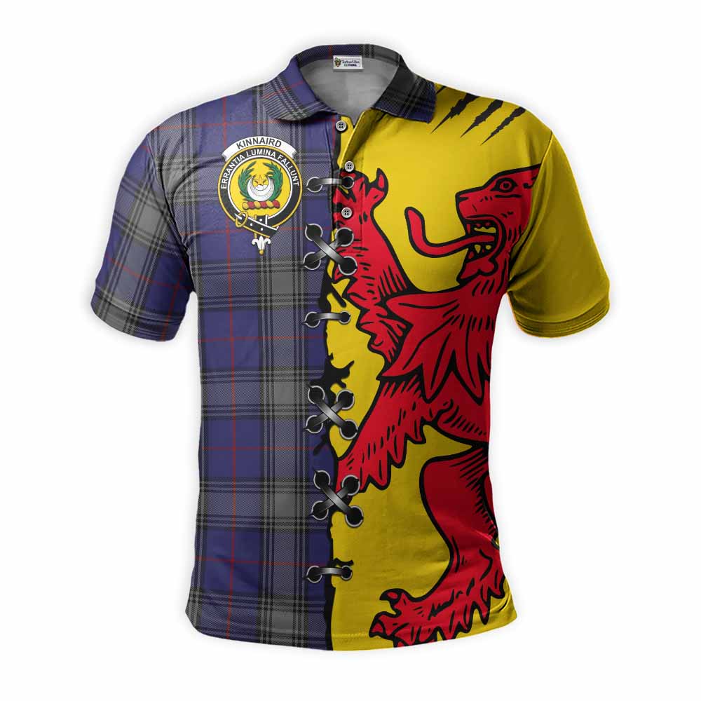 Kinnaird Tartan Family Crest Polo Shirt Lion Rampant Honor - Tartan Vibes Clothing