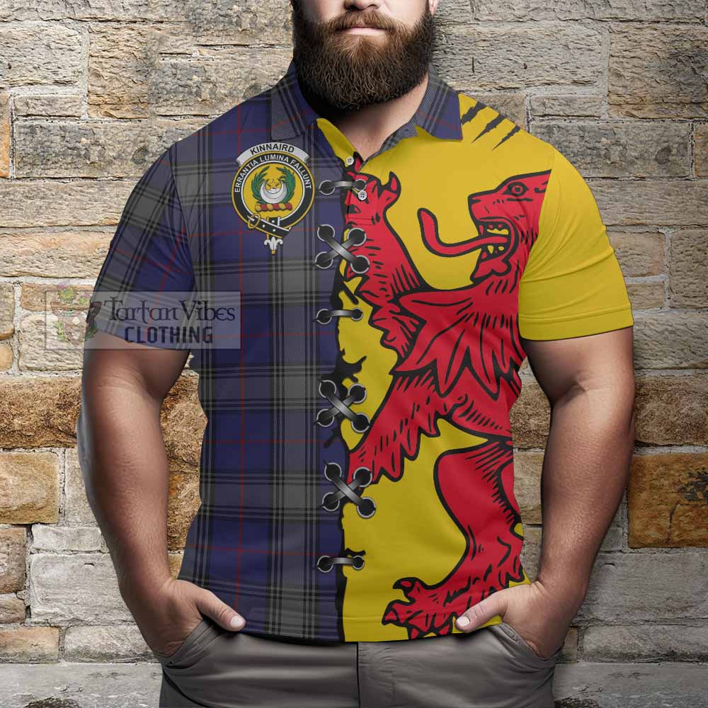 Kinnaird Tartan Family Crest Polo Shirt Lion Rampant Honor - Tartan Vibes Clothing