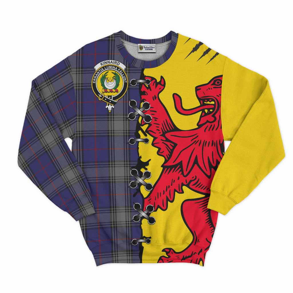 Kinnaird Tartan Family Crest Sweatshirt Lion Rampant Honor - Tartan Vibes Clothing