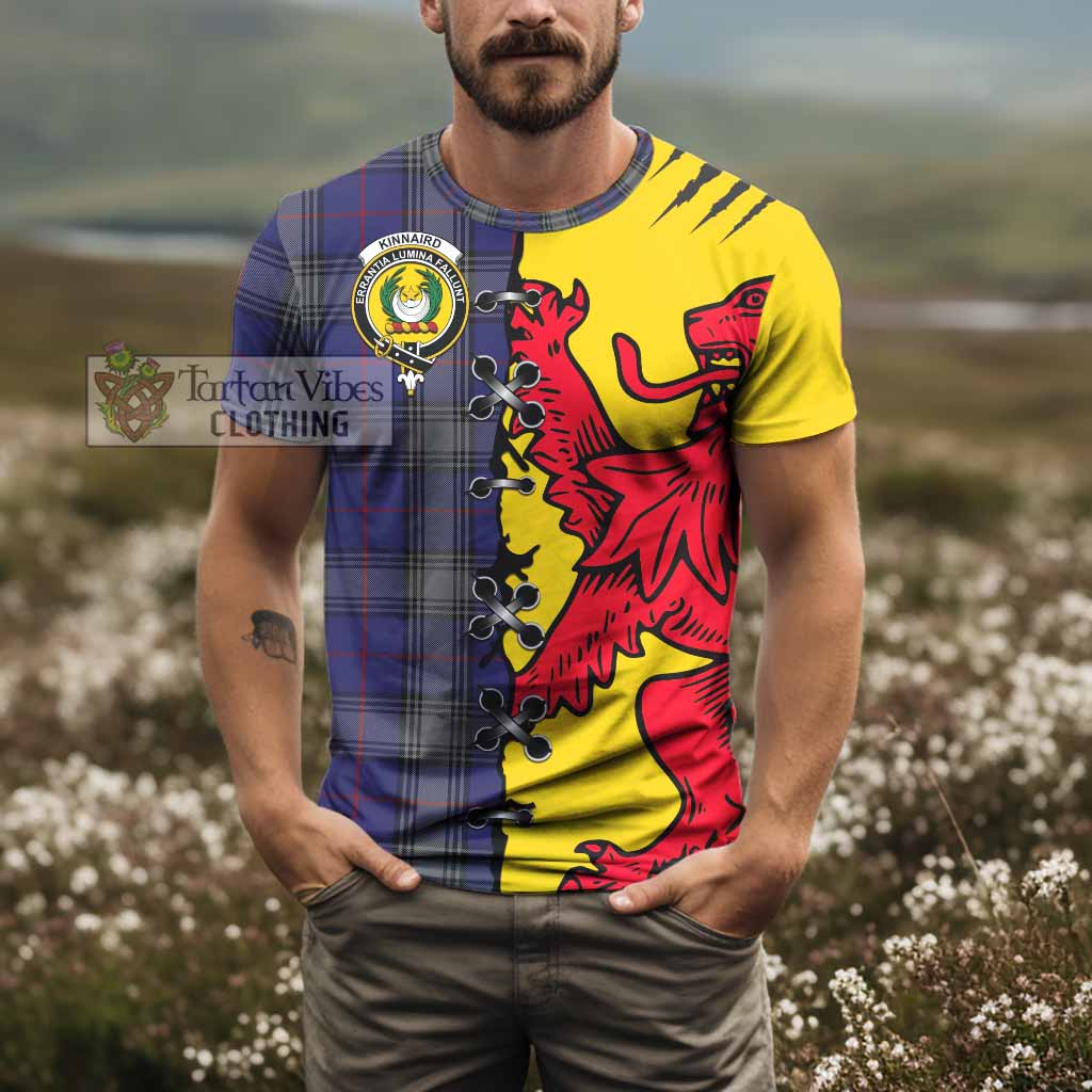 Kinnaird Tartan Family Crest T-shirt Lion Rampant Honor - Tartan Vibes Clothing