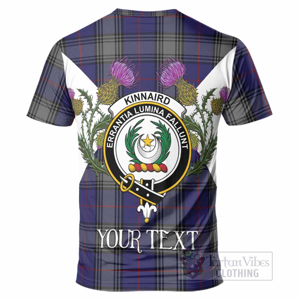 Kinnaird Tartan Family Crest T-Shirt Scottish Burns Night Thistle Floral