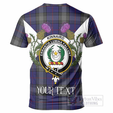Kinnaird Tartan Family Crest T-Shirt Scottish Burns Night Thistle Floral