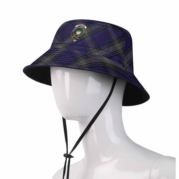 Kinnaird Tartan Fishing Hat with Family Crest