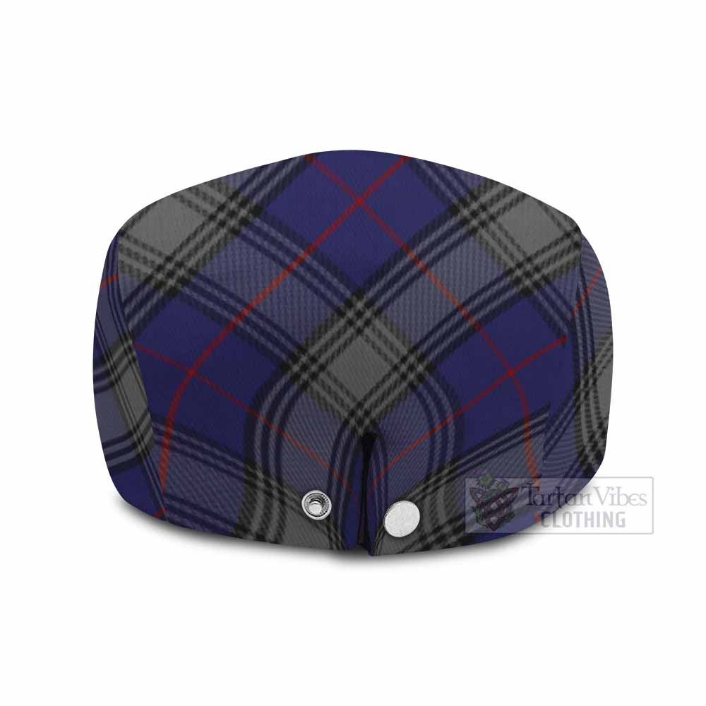 Kinnaird Tartan Flat Cap, Jeff Cap Cross Style with Family Crest - Tartan Vibes Clothing
