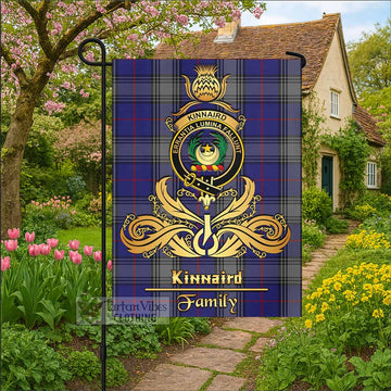 Kinnaird Tartan Garden Flag with Highland Thistle Cherish Family Crest Style