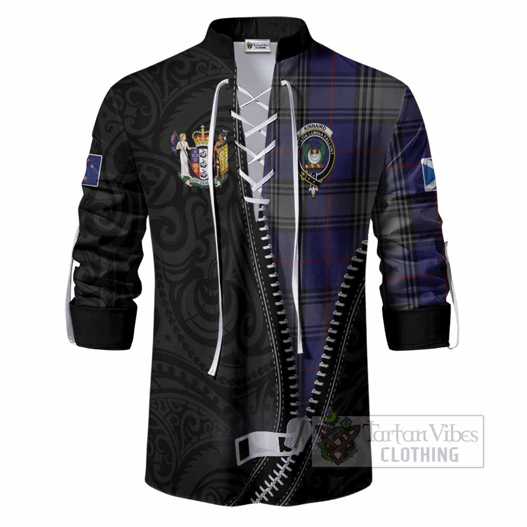 Kinnaird Tartan Ghillie Shirt New Zealand Pattern Unique Zipper Stylized