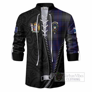 Kinnaird Tartan Ghillie Shirt New Zealand Pattern Unique Zipper Stylized
