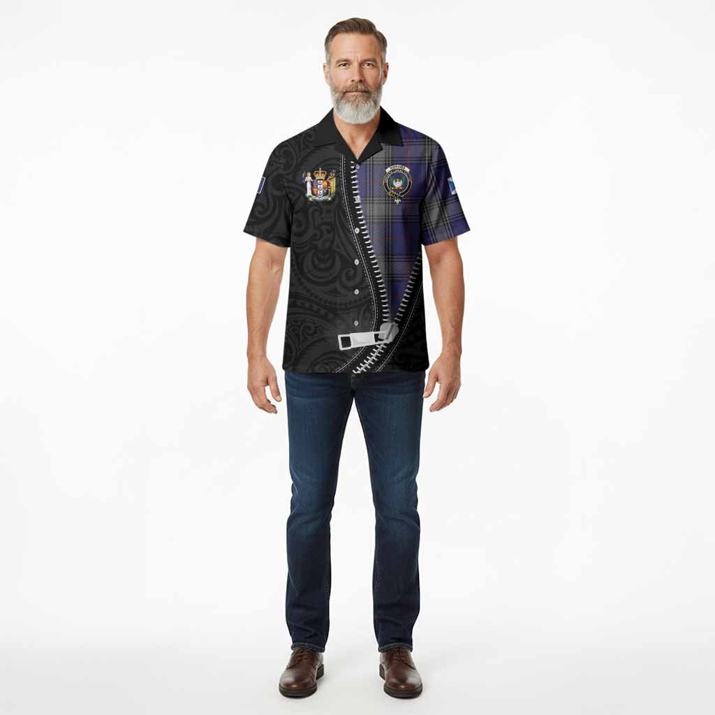 Kinnaird Tartan Hawaiian Shirt New Zealand Pattern Unique Zipper Stylized