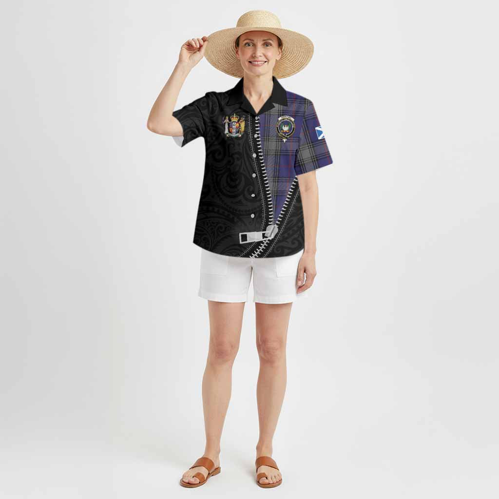 Kinnaird Tartan Hawaiian Shirt New Zealand Pattern Unique Zipper Stylized