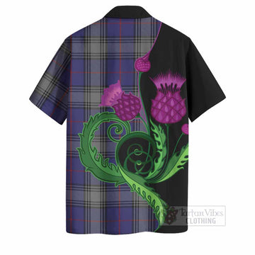 Kinnaird Tartan Hawaiian Shirt Traditional Scottish Thistle