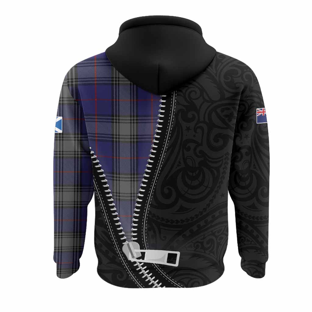 Kinnaird Tartan Hoodie New Zealand Pattern Unique Zipper Stylized