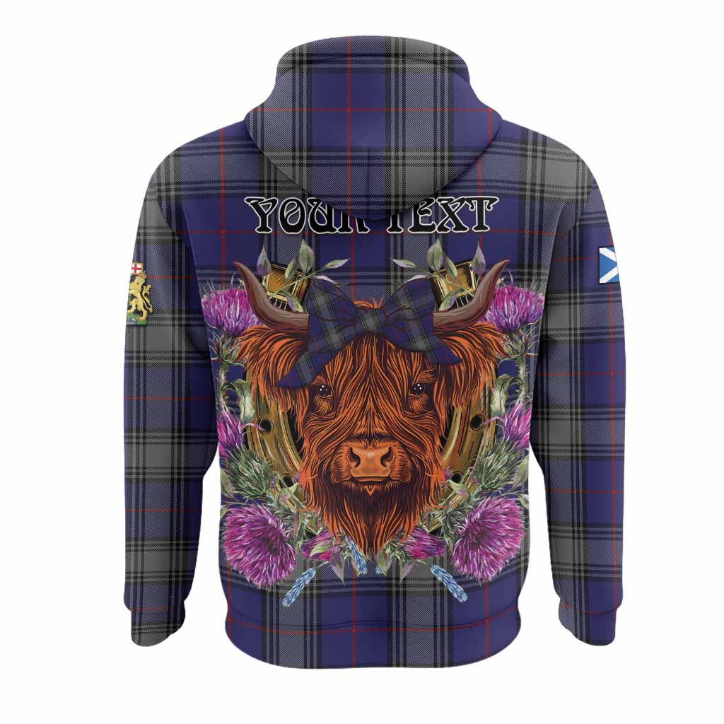 Kinnaird Tartan Hoodie Scottish Thistle Heilan Coo
