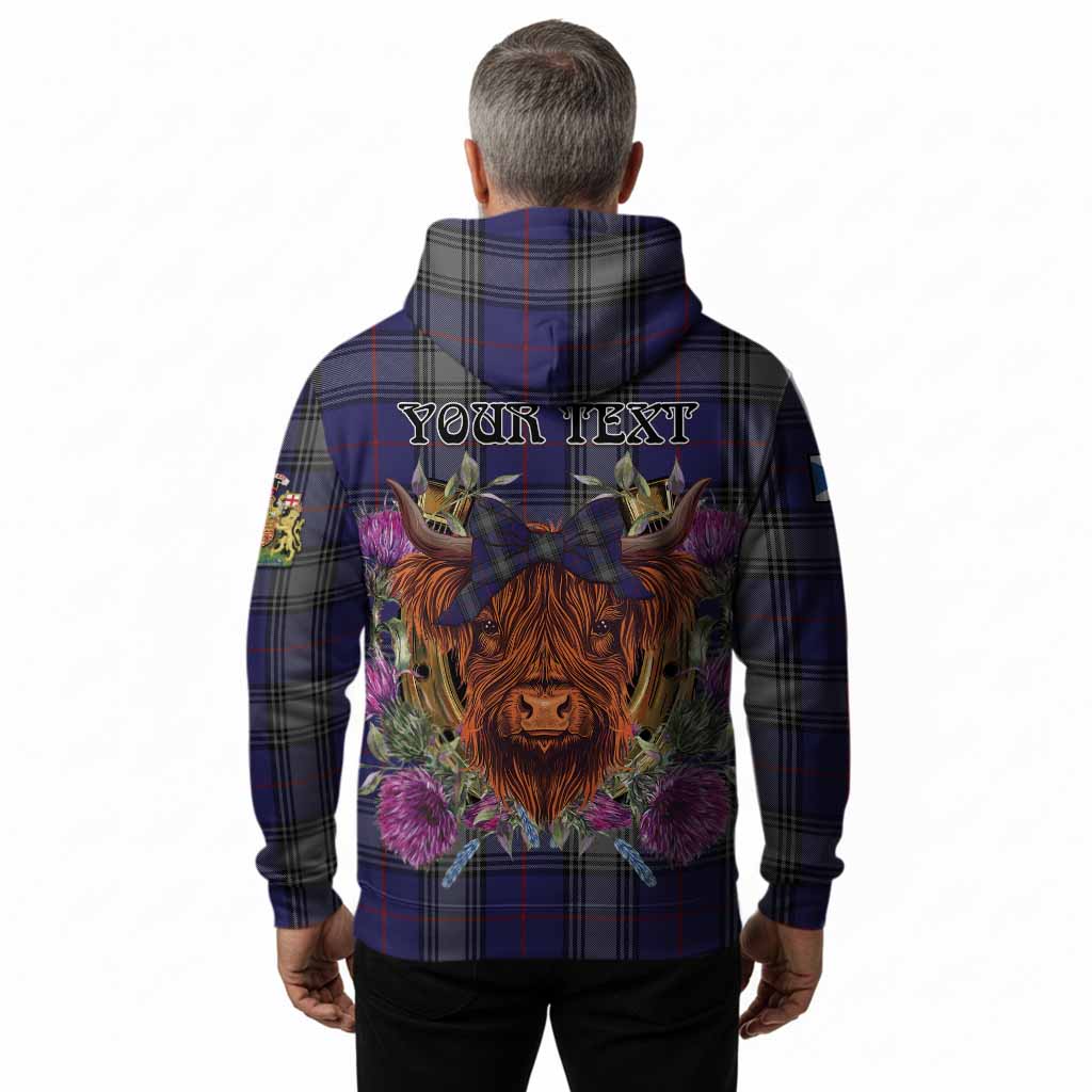 Kinnaird Tartan Hoodie Scottish Thistle Heilan Coo