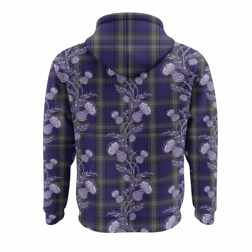 Kinnaird Tartan Hoodie Seamless Scottish Thistle Flowers