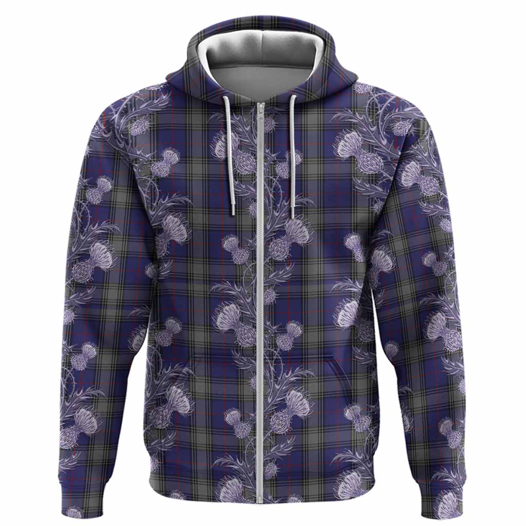 Kinnaird Tartan Hoodie Seamless Scottish Thistle Flowers