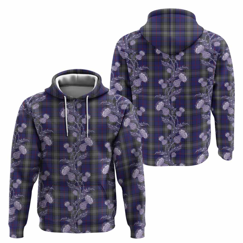 Kinnaird Tartan Hoodie Seamless Scottish Thistle Flowers